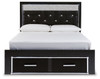 Kaydell - Upholstered Panel Storage Platform Bed