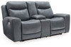 Mindanao - Power Reclining Loveseat With Console /Adj Hdrst