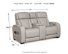 Boyington - Power Reclining Loveseat With Console/Adj Hdrst