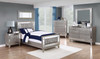 Leighton - Kids & Teens Panel Bed with Mirrored Accents