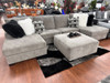 KAVANA Taupe 144" Wide Double Chaise Sectional