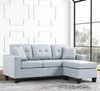 OSMAR Light Gray 75" Wide Reversible Sofa Chaise
