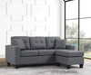 OSMAR Dark Gray 75" Wide Reversible Sofa Chaise