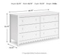 Hallityn - Six Drawer Dresser - White