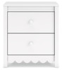 Hallityn - Two Drawer Night Stand - White