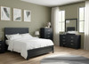 BASTINA Black Complete Bedroom Set (Bed, Nightstand, Dresser, Mirror, and Chest)