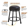 Claire - Swivel Counter Stool - Dark Brown