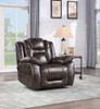 Oportuna - Dual Power Recliner Coffee - Dark Brown