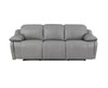 Alpine - Leather Dual Power Sofa - Smoke