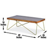 Walter - Brass Inlay Cocktail Table - Brown