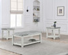 Canova - 3 Piece Gray Marble Table Set - White