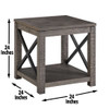 Dexter - Square End Table - Brown