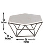 Corvus - 3 Piece Table Set - White Marble Hexagon