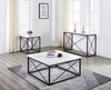 Skyler - White Marble Top Rectangular Sofa Table - White