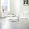 Echo - White Marble Top Chairside Table - White