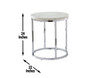 Echo - White Marble Top Round End Table - White