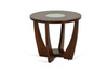 Rafael - End Table With Cracked Glass - Brown