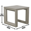 Dalilah - Patio Square End Table - Gray