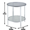 Frostine - 3 Piece Table Set - Silver