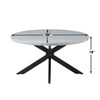 Keyla - Faux Marble Round Cocktail Table - Gray