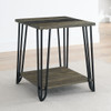 Harper - End Table With Sintered Stone Inlay - Brown