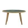 Novato - Cocktail Table With Sintered Stone Inlay Top - Green / Light Brown