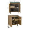 Novato - Bar Cabinet With Sintered Stone Inlay Top - Light Brown