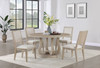 Trofello - 5 Piece Round Dining Table Set - White Washed