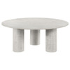 Astoria - Round Genuine Marble Coffee Table - White