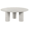 Astoria - Round Genuine Marble Coffee Table - White