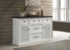 Aventine - 5-drawer Dining Sideboard Buffet Cabinet With Cabinet - Charcoal And Vintage Chalk
