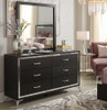ELEINA Black 58" Wide x 74" Height Dresser & Mirror
