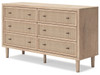 Cielden - Six Drawer Dresser - Two-Tone