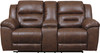 PERSES Coffee Reclining Sofa & Loveseat