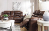 PERSES Coffee Reclining Sofa & Loveseat