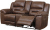 PERSES Coffee 82" Wide Reclining Loveseat