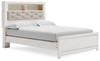 Altyra - Queen Panel Bookcase Bed With Roll Slats - White
