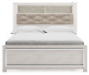 Altyra - White - Queen Panel Bookcase Bed With Roll Slats