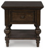 Veramond - Square End Table - Dark Brown
