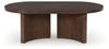 Korestone - Oval Cocktail Table - Dark Brown