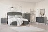 PRINCETON Gray Corduroy Velvet Bedroom Set