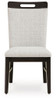Neymorton - Dining Upholstered Side Chair (Set of 2) - Light Gray / Brown