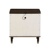 Carena - Nightstand With USB - White & Brown