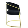 Fallon - Side Chair - Black Velvet & Mirrored Gold
