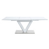 Gallegos - Dining Table With Leaf - White High Gloss