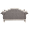 Florian - Loveseat With 3 Pillows - Gray Fabric & Antique White