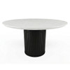 Jaramillo - Round Dining Table With Engineered Marble Top - Engineered Marble Top & Black