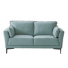 Mesut - Loveseat - Sage Green Top Grain Leather & Black