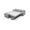 Goma - Sectional Sofa With Sleeper - Light Gray Top Grain Leather
