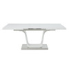 Kamaile - Dining Table With Leaf - White High Gloss